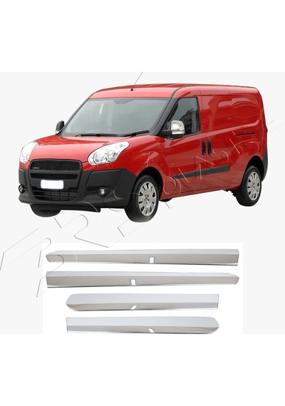 Fiat Doblo Uyumlu 2010 Ve Üzeri Krom Yan Kapı Çıtası 4 Parça Paslanmaz Çelik