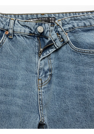 Koton Normal Bel Pamuklu Tapered Fit Jean Pantolon - Joe Jean Açık İndigo 5sam40111nd Açık İndigo Koton Normal Bel Pamuklu Tapered Fit Jean Pantolon - Joe Jean Açık İndigo 5sam40111nd Açık İndigo