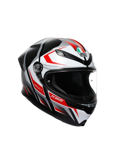 Agv Kask/k6 S Mplk Karve Matt Black White Red Configuration Çok Renkli