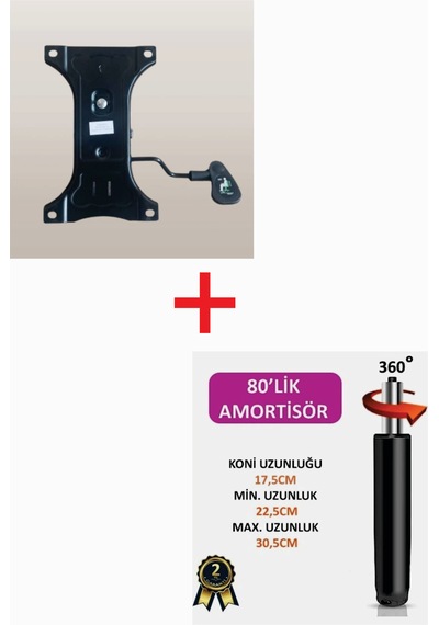 Cemre Ticaret Tek Kollu Mekanizma+80'lik Siyah Amortisör