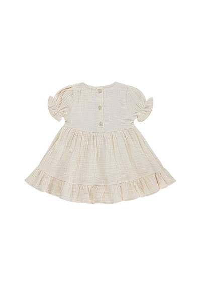 Civil Baby Fırfır Yaka 6-18 Ay Elbise - Bej