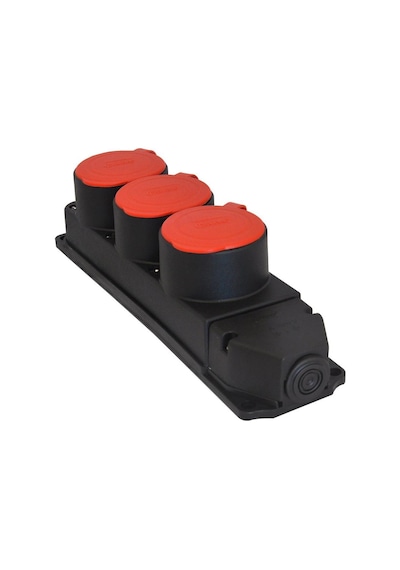 Tplast Kauçuk Üçlü Priz 3x25A