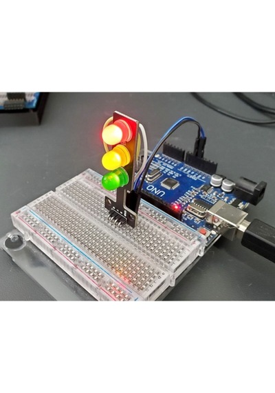 Trafik Işık Led Modülü 5v Ortak Katot 8mm Led Kırmızı Sarı