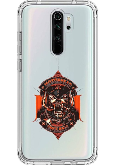 Xiaomi Redmi Note 8 Pro Uyumlu Şeffaf Kılıf Motörhead Tasarımlı