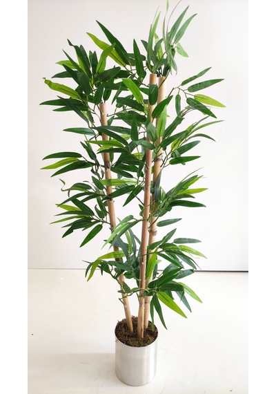 Rüzgar Yapay Çiçekçilik 100 Cm 3 Lü Bambu Yeşil