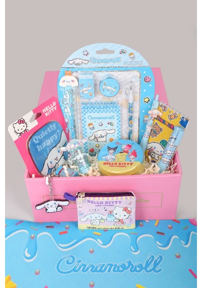 Özel Kutulu Sweet Bow Collection Lisanslı Cinnamoroll 18 Parça Kırtasiye Seti Uçlu Kalem,bloknot,roket Silgi Diğer