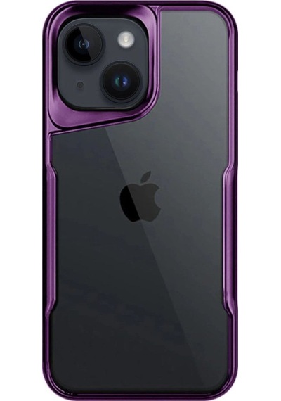 Apple İphone 15 Kılıf Boyi Silikon Kapak - Derin Mor Çok Renkli