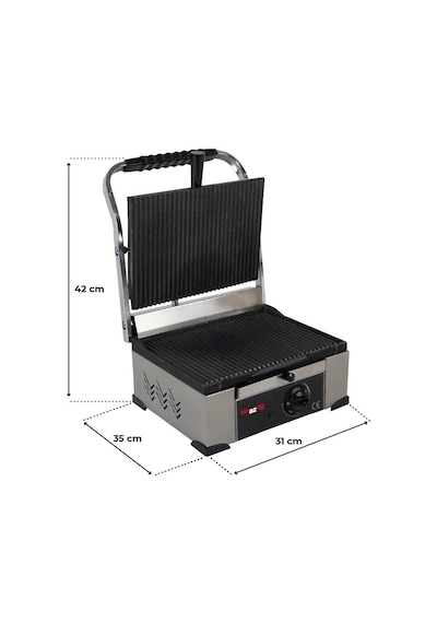 Sanayi Kalitesinde Ev Tipi 8 Dilim Demir Döküm Tost Makinesi 1550 Watt 30x23 Cm