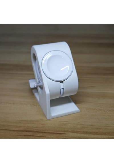 Hw Fit 4 / Fit 4 Pro / Watch 5 Uyumlu Akıllı Saat Masaüstü Şarj Standı & Kablo Tutucu - Beyaz
