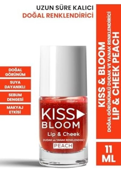Kıss & Bloom Doğal Görünümlü Dudak Ve Yanak Renklendirici Lip & Cheek Peach 11 Ml 0