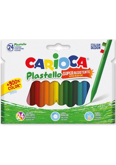 Carioca Plastello SuperResistente Pastel Boya 24'lü
