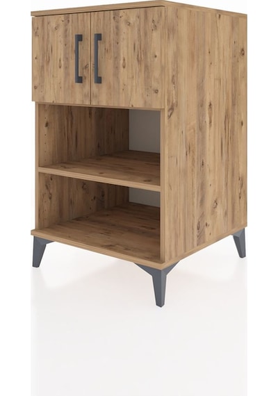 Kronos Komodin 2 Raflı 2 Kapaklı 60x59x96 Çam-çam Atlas Çam