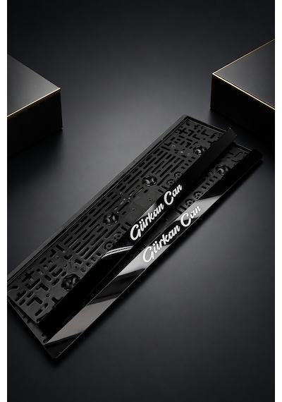 3d Lüx Standartlara Uygun Kişiye Özel Parlak Piano Black Plakalık 2 Adet