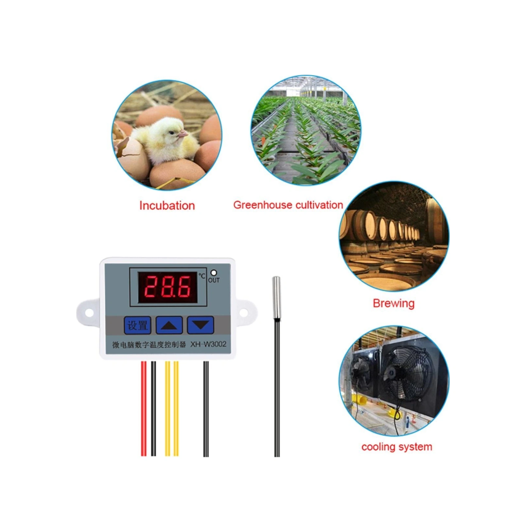 W3002-220v 10a Dijital Termostat Kuluçka Makinalarına Uygun Hassas