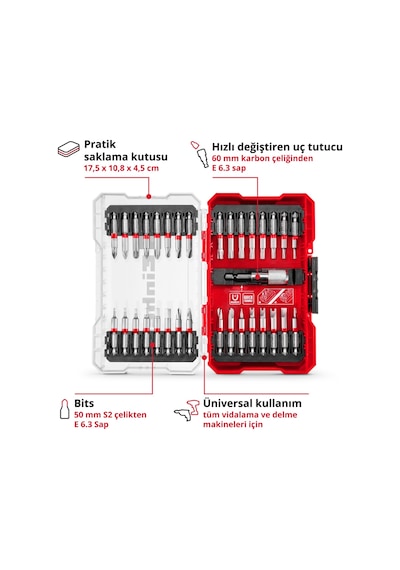 Einhell M-CASE 33 Parça Uç Seti - 49118903