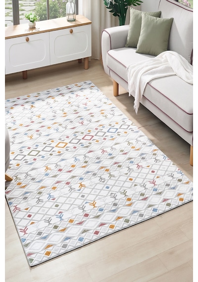 Raschel Carpet Renkli Modern Yıkanabilir Kaymaz Taban Yıkanabilir Halı Rcmultı 003 Çok Renkli