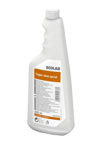 Ecolab Copper Shine Special Pirinç Bakır Bronz ve Gümüşler için Parlatma Maddesi 6 x 500 ML
