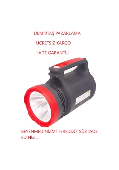 Fujita Ft-1020 Projektör Şarjlı El Feneri 10w 2000mt Akülü Kamp Lambası Uzun Mesafe El Feneri Siyah