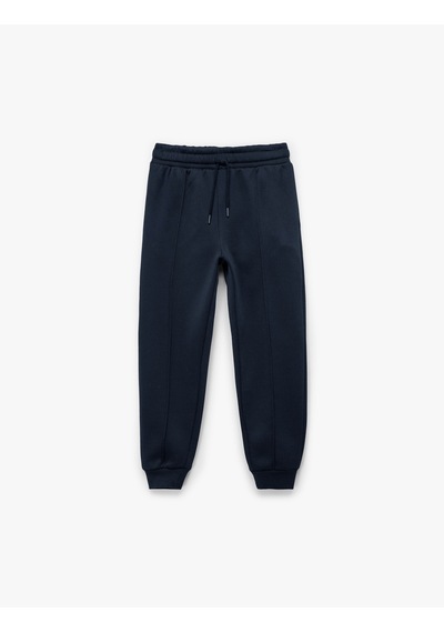 Koton Şardonlu Cepli Jogger Okul Eşofman Altı Lacivert 7wkb40015tk