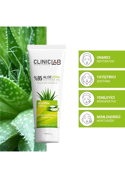 Cliniclab Aloe Vera %95 Yatıştırıcı ve Onarıcı Jel 150 ML