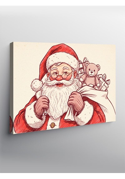 Kanvas Tablo Noel Baba Hediyesi 100cmx140cm