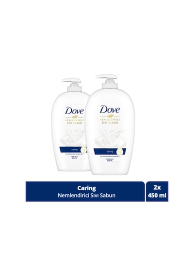 Dove Nemlendirici Sıvı Sabun Caring 1/4 Nemlendirici 2 x 450 M L