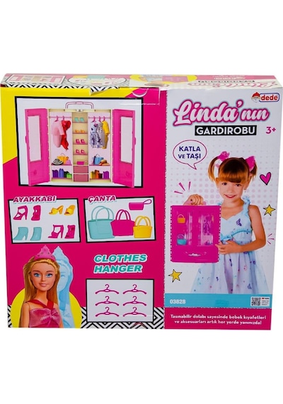 Dede Oyuncak Linda'nın Bebekli Gardırobu 03828 