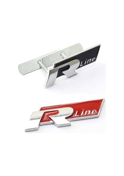 Volksvagen R Line Metal Ön Panjur Logo Arma Sticker