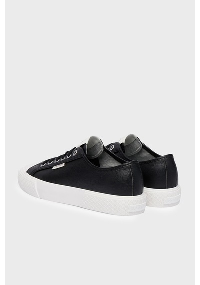Calvin Klein Deri Logolu Sneaker Ayakkabı Hw0hw03077beh Bayan Ayakkabı Hw0hw03077 Beh Siyah