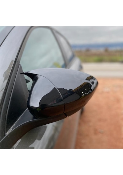 Fiat Egea Batman Ayna Kapağı, ABS Plastik, Parlak Siyah