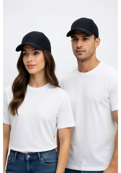 Mollycrush Unisex Siyah Düz Beyzbol Şapkası Spor & Günlük Kullanım, Ayarlanabilir Kep Siyah