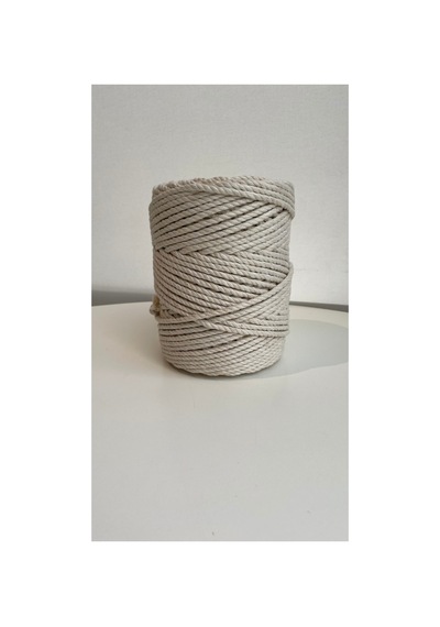 Ekru Pamuk Makrome 5mm 1 Kg