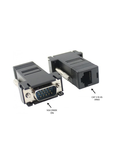 Vga Extender Cat6 Cat7 Rj45 Çevirici 2 Adet