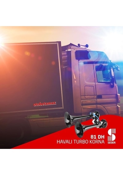 Tren - Ağır Vasıta Kornası 12Volt Seger 81Dh Havalı Turbo