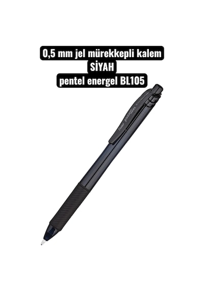 0,5 Mm Jel Mürekkepli Kalem Siyah Pentel Energel Bl105 Çok Renkli