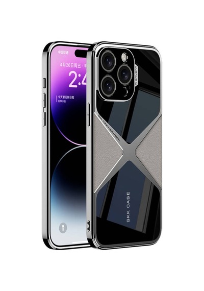 Apple Uyumlu iPhone 15 Pro Kılıf Ultra İnce Kamera Korumalı Pc + Deri Arka Yüzey X-pro Kapak