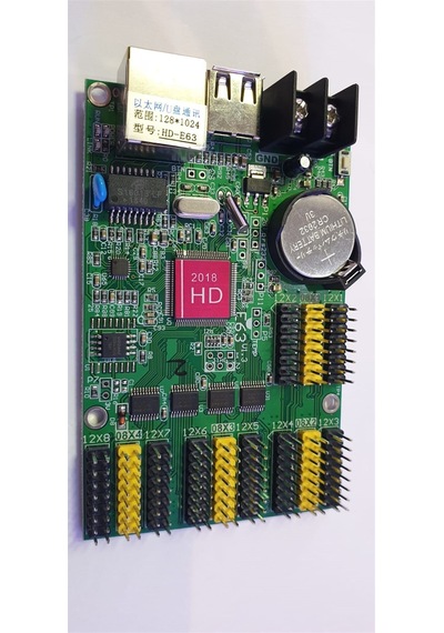Hd-e63 Led Panel Kontrol Kartı 8 Sıra Usb+ Ethernet Girişi 128 X 1024 Diğer