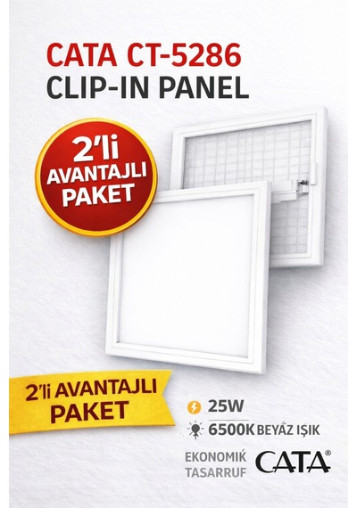 Ct-5286 30x30 Clıp-ın Gün Işığı Panel Beyaz