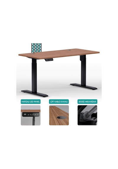 Karr Office O-Flex O1S2 Tek Motorlu Elektrikli Yükseklik Ayarlı Masa - 120X60 - Bambu Bambu Karr Office O-Flex O1S2 Tek Motorlu Elektrikli Yükseklik Ayarlı Masa - 120X60 - Bambu Bambu