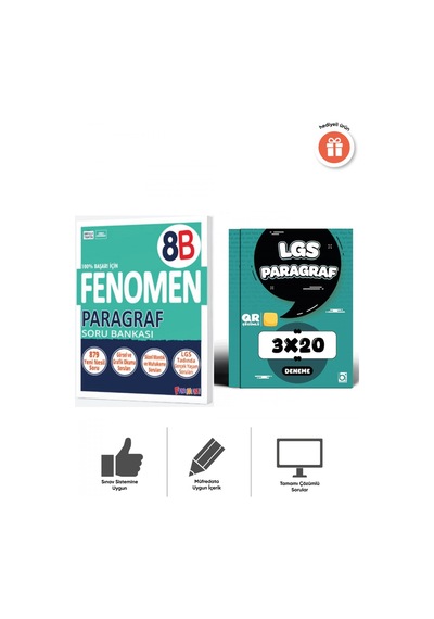 Fenomen 2027 8. Sınıf Lgs Paragraf B Soru Bankası Ve 3x20 Deneme Bigelio Yayıncılık