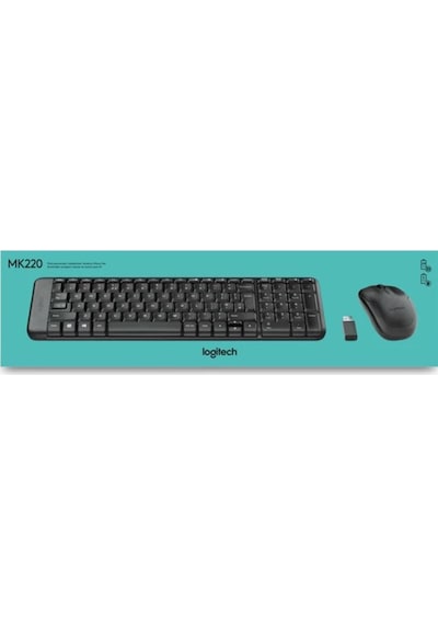 Logitech MK220 920-003161 Kablosuz Q Klavye Mouse Set