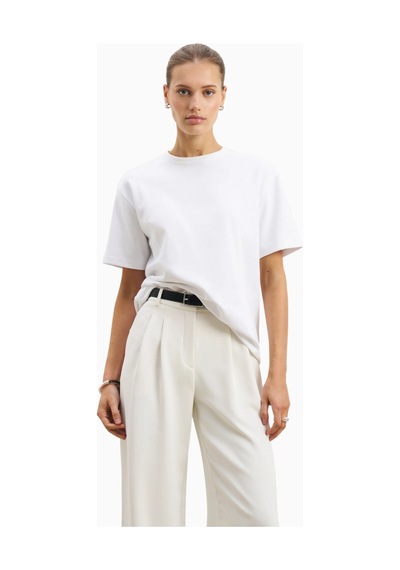 Because Of Alice Effortless Pleated Wide Leg Trousers Yüksek Bel Geniş Paça Kadın Pantolon Beyaz