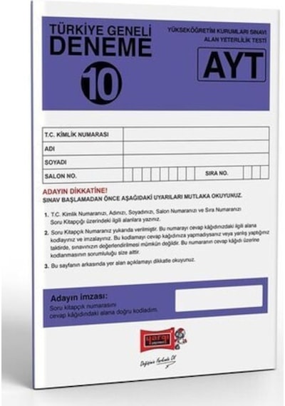2022 Yargı Ayt Türkiye Geneli Deneme Sınavı 10