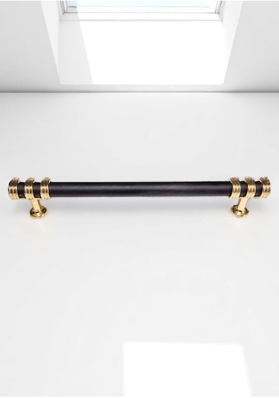 Nesli Alüminyum Metal Lüks Modern Mobilya Çekmece Mutfak Dolabı Kulpu Siyah-altın 128mm 5 Adet Siyah - Altın