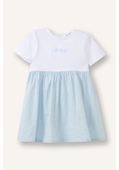 Defacto Desenli Elbise Kız Bebek H2173a526smwt79 Beyaz-wt79
