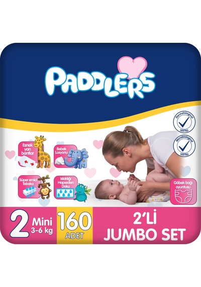 Bebek Bezi 2 Numara Mini (3-6 Kg) 40x2 Adet – 2’li Jumbo Set , Hassas Ciltlere Uygun