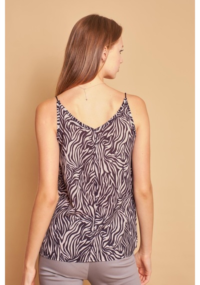 Jument Desenli İp Askılı Likrasız Şık Kumaş Ceket İçi Bluz-ince Bej Zebra İnce Bej Zebra Jument Desenli İp Askılı Likrasız Şık Kumaş Ceket İçi Bluz-ince Bej Zebra İnce Bej Zebra
