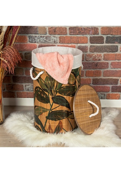 Naturalove Bambu Çamaşır Sepeti Desenli Diğer