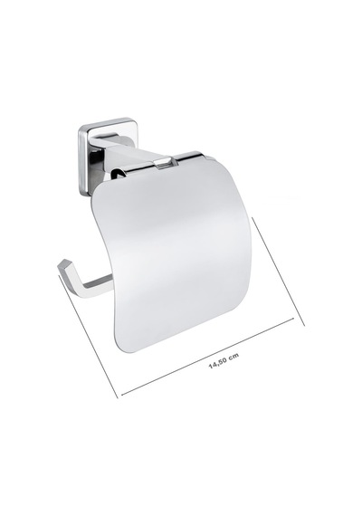 Tema Lüx Kare Plus Banyo Tuvalet Kağıtlığı Kapaklı Wc Kağıtlık Krom