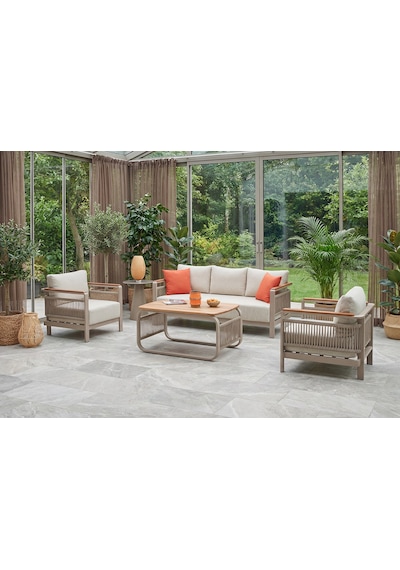 Venedik Plus Bahçe Balkon Oturma Grubu 3+1+1+ahşap Sehpa